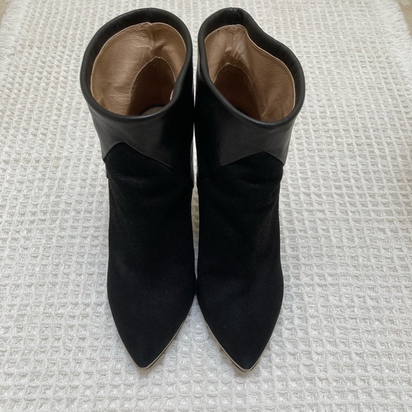 IRO black leather and suede ankle boots - Picture 3 of 10